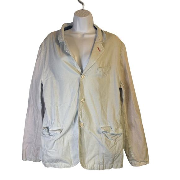 Ben Sherman Men’s Blazer Jacket Size Large Beige Sport Coat Casual Lined 3-Butt - Picture 1 of 7